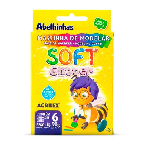 Massinha De Modelar Com 6 Unidades 90g Acrilex
