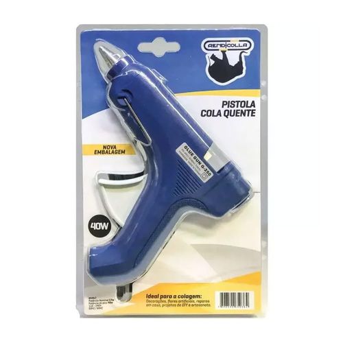 Pistola De Cola Quente 40W Azul Rendicolla