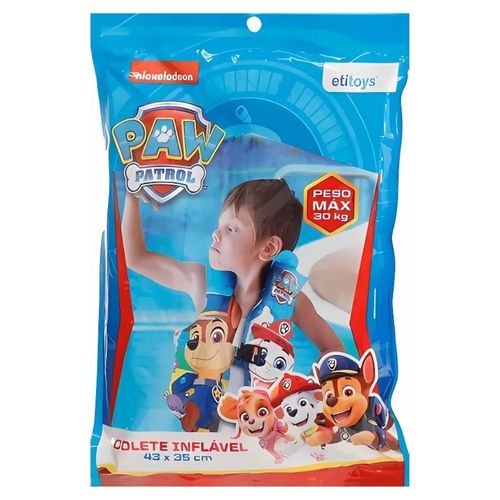 Colete Inflável Patrulha Canina 43x35cm Etitoys