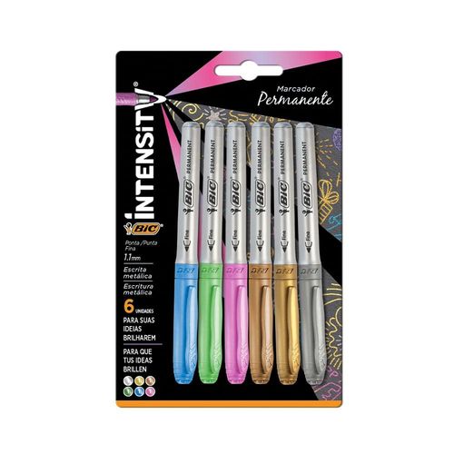 Marcador Permanente 6 Unidades Intensity Bic