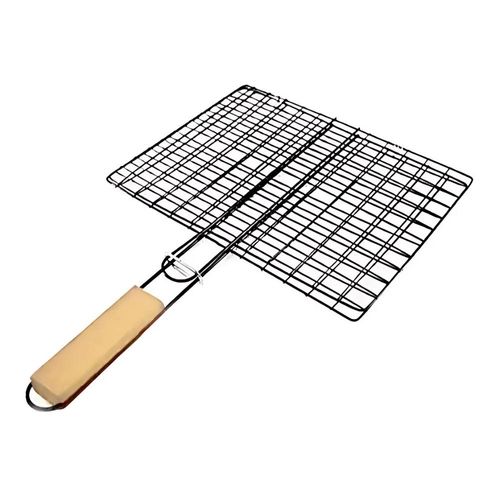 Grelha Para Churrasco Aço Carbono 35x24x50cm Preta Rio De Ouro