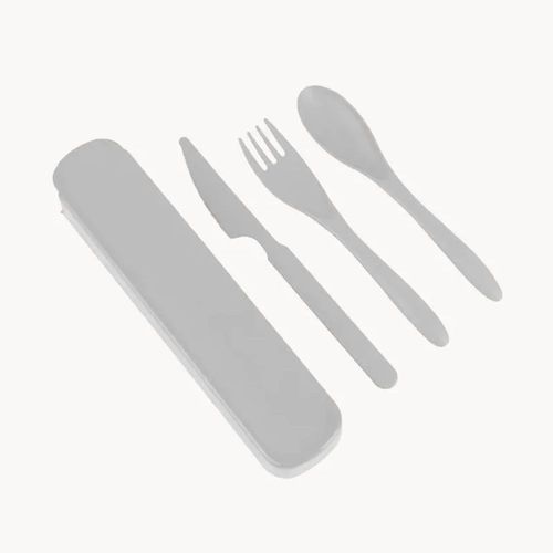 Kit Com 3 Talheres E Estojo Off White Dysnaty