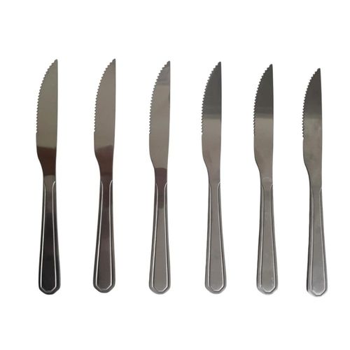 Kit Com 6 Facas De Mesa Supreme Aço Inox 22cm Quality House