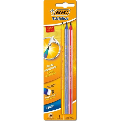 Lápis Grafite Pijama HB N°2 3 Unidades Bic