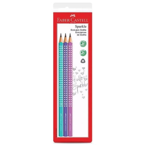 Lápis Grafite Sparkle 3 Unidades Faber-Castell