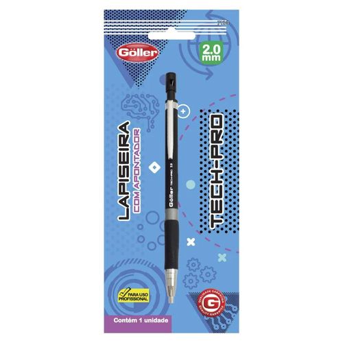 Lapiseira Com Apontador Tech-Pro 2.0mm Goller