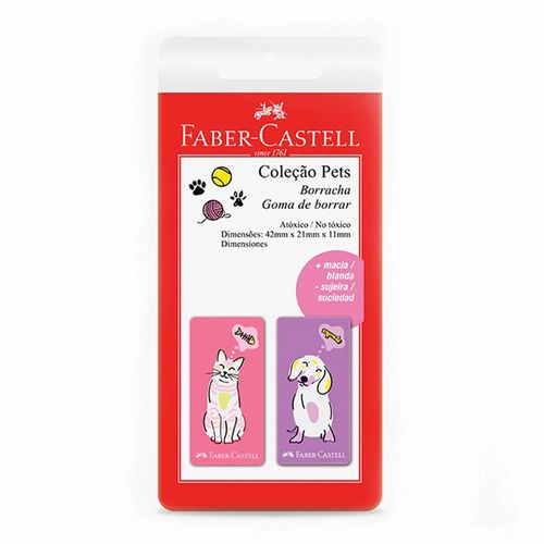 Borracha Pets Rosa e Roxa Faber-Castell