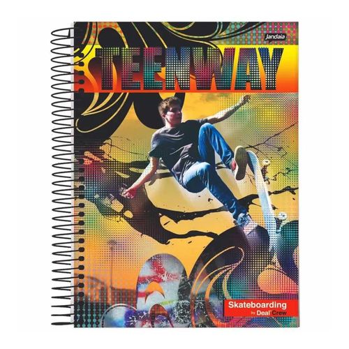 Caderno Teen Way 300 Folhas 15 Materias Jandaia (CAPAS SORTIDAS)