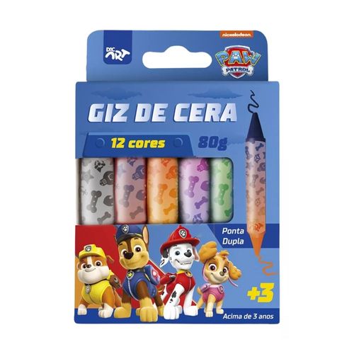Giz De Cera De 2 Pontas Bicolor Patrulha Canina Dac Art