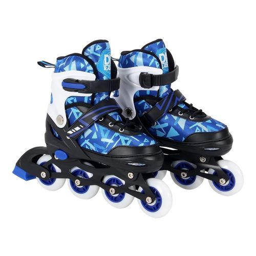 Patins Inline Ajustável 60kg Azul Menino 34-37 Dm Radical
