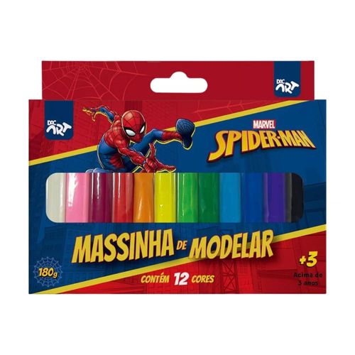 Massinha De Modelar 12 Cores Homem-Aranha Dac Art