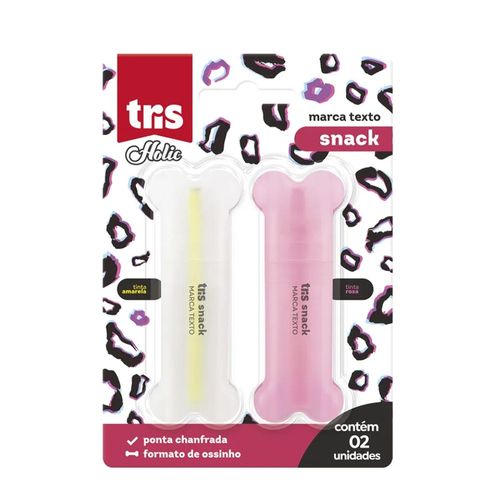 Marca Texto Holic Pets Ossinhos Kit Com 2 Cores Tris