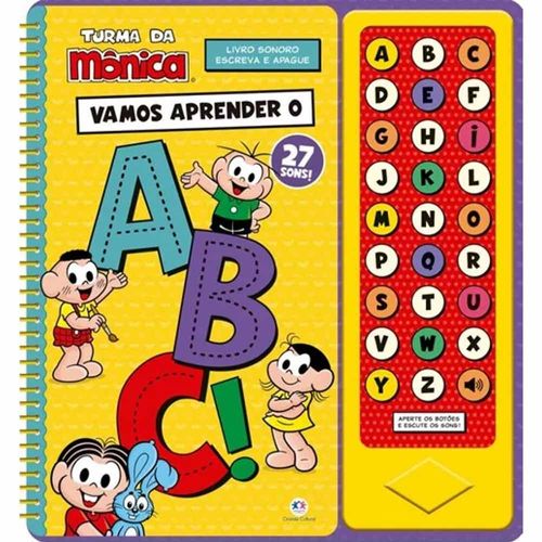 Livro Sonoro Turma Da Mônica Vamos Aprender O ABC Ciranda Cultural