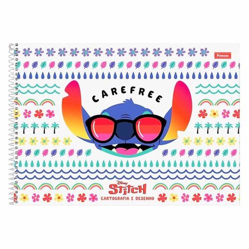 Caderno Cartografia E Desenho Stitch 80 Folhas Foroni (Capas Sortidas)