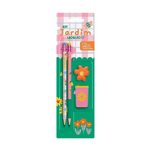 Kit Escolar Com Acessórios Jardim Cores Sortidas Leo E Leo