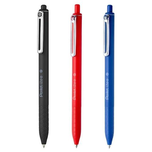 Kit 03 Caneta Esferográfica 0.7mm Izee Retrátil Pentel