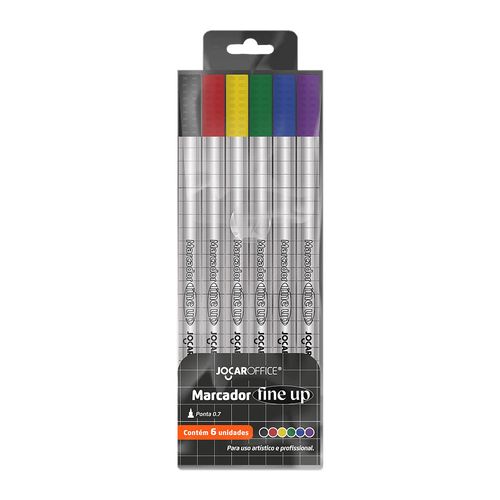 Kit Marcador Fine Up 0.7 Com 6 Unidades Jocar Office