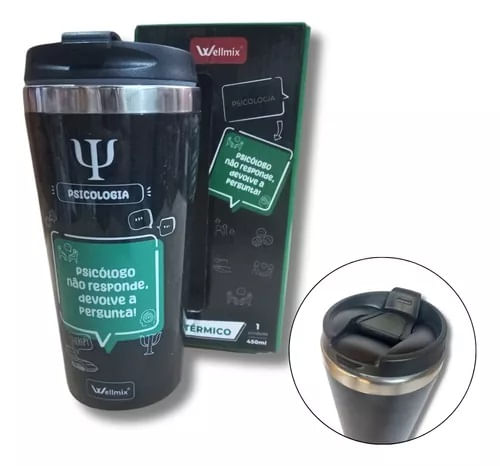 Copo Inox Profissão Psicologia 450ml Wellmix