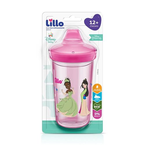 Copo Max Antivazamento Princesas Com Tampa 320ml Lillo