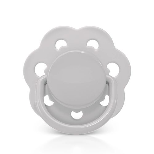 Chupeta Candy Style Bico Redondo Em Silicone 0m+ Cinza Lillo
