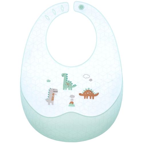 Babador Em Silicone Com Pega-Migalhas E Estojo Dino Buba
