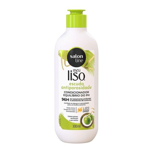 Condicionador Escudo Antiporosidade Meu Liso Maçã Verde 300ml Salon Line