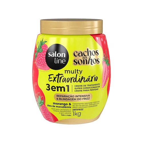 Creme Condicionante Multy Maravilhas 3 em 1 Morango 1kg Salon Line