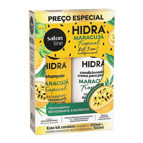 Kit Shampoo + Condicionador Hidra Maracujá Tropical Salon Line