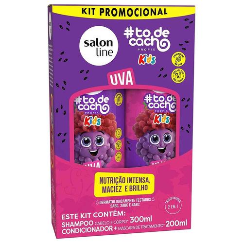 Kit Shampoo + Condicionador Kids Uva ToDeCacho Salon Line