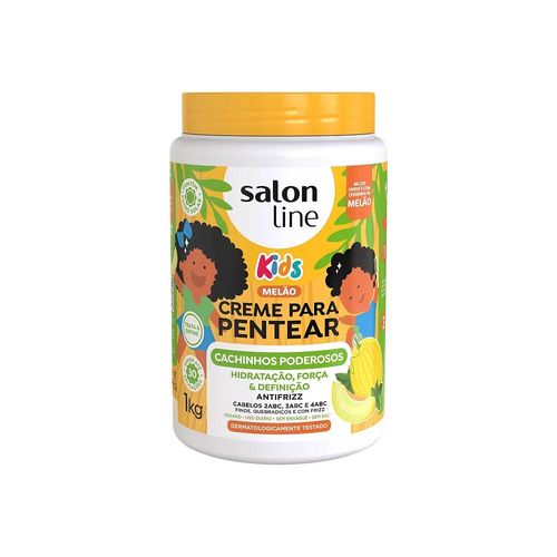 Creme Para  Pentear Cachinhos Poderosos Melão  Kids 1kg Salon Line