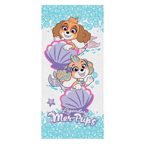 Toalha De Banho Felpuda Patrulha Canina Menina 60cm X 1,2m Lepper