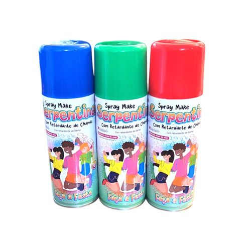 Spray Serpentina 250ml/85g Cores Sortidas Make Mais