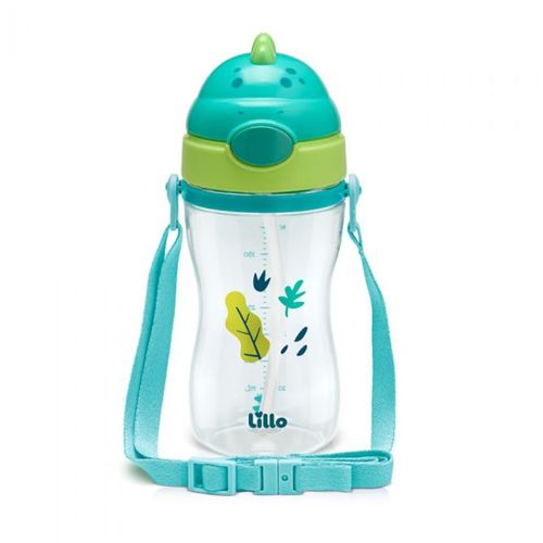 Copo Infantil Dinossauro 400ml Com Canudo Lillo