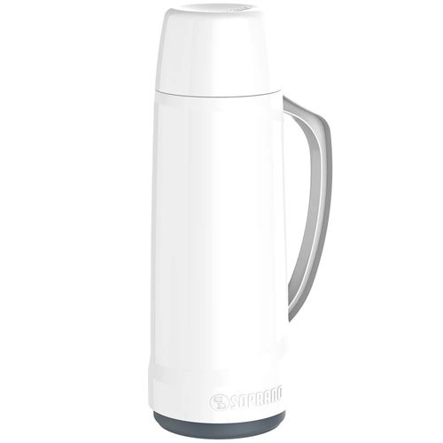 Garrafa Térmica Cristal 1 L Branca Soprano