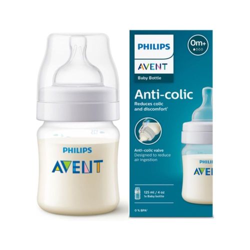 Mamadeira anticolica 125ml transparente avent