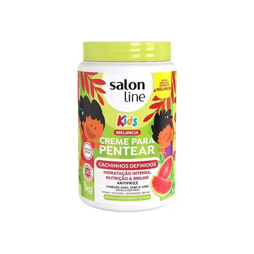 Creme Para Pentear Cachinhos Definidos Melancia Kids 1kg Salon Line