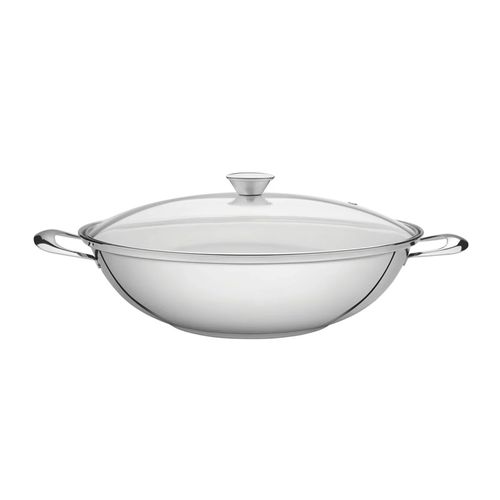 Panela Wok Ventura Com Tampa de Vidro 34 cm 5,7 L Tramontina