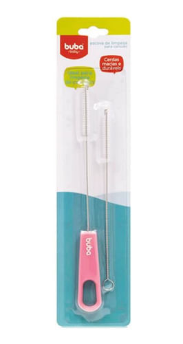 Escova De Limpeza Para Canudo Rosa 09735 Buba