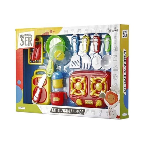 Brinquedo Kit De Cozinha Animada Brincando De Ser