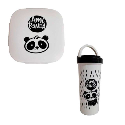 Kit Lanchinho Marmita E Copo Com Alça Panda Sortidos Ideias Ideias