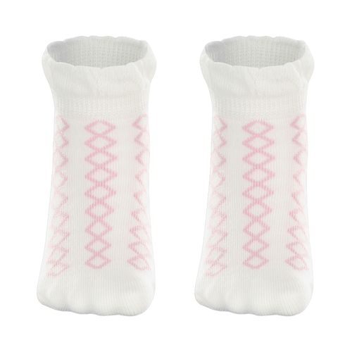 Meia Off White E Rosa 16 A 23 Feminino Lupo