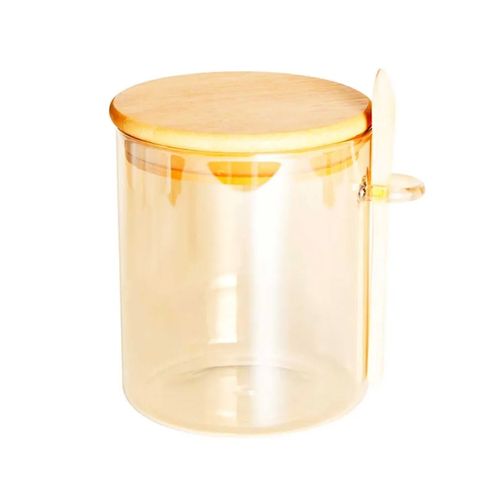 Porta Mantimento Com Colher 700ml em Vidro Dynasty