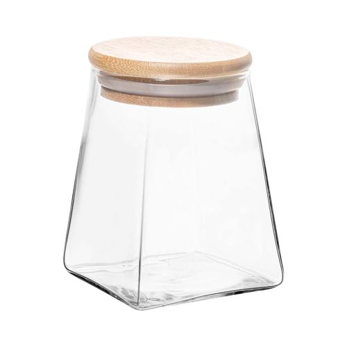 Porta Mantimento de Vidro Borossilicato com Tampa de Bambu 390ml Mimo Style