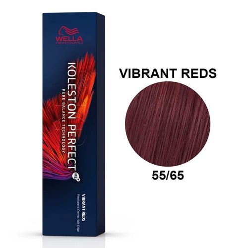 Tintura Koleston Perfect Me+ Vibrant Reds 55/65 Castanho Claro Violeta Acaju 60 ml Wella