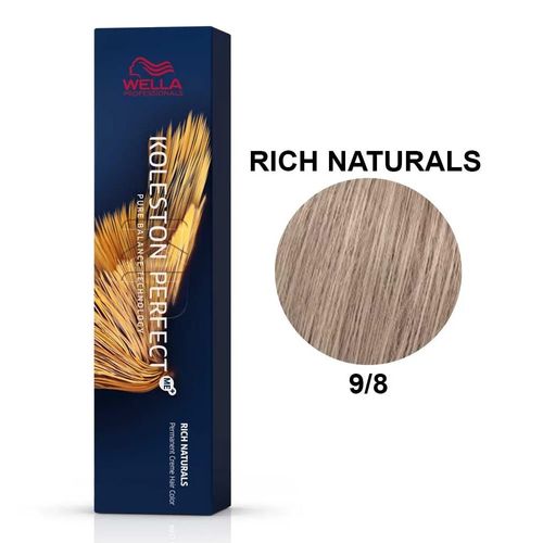 Tintura Koleston Perfect Me+ Rich Naturals 9/8 Louro Muito Claro Pérola 60 ml Wella