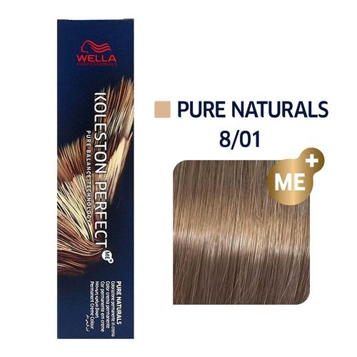 Tintura Koleston Perfect Me+ Rich Naturals 8/01 Loiro Claro Natural Acinzentado 60 ml Wella