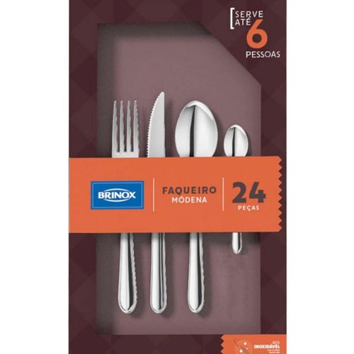 Faqueiro Módena 24 Peças Compacto Brinox