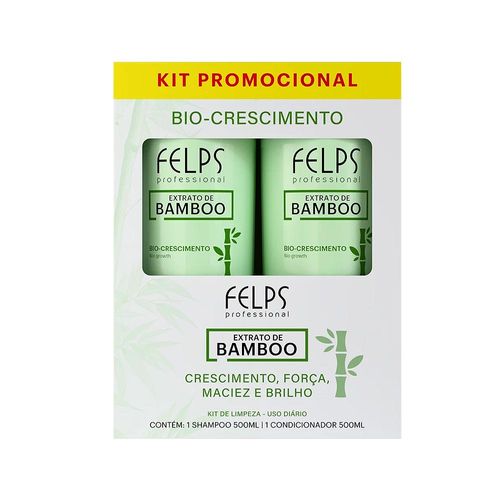 Pack Shampoo E Condicionador Extrato De Bamboo 500ml Felps