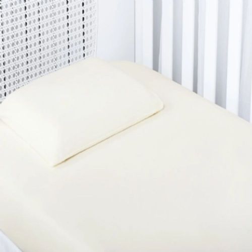 Kit De Berço Lençol E Fronha Off White Batistela Baby