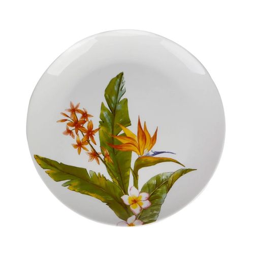 Prato Raso Em Vidro Opalino Flora 26,7cm L'Hermitage